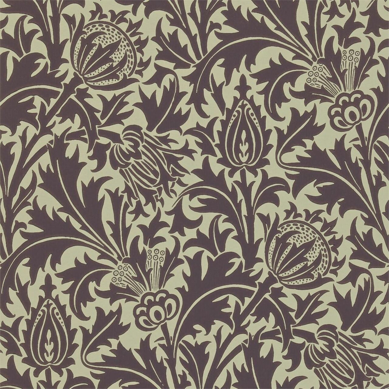 DMOWTH101 Thistle Morris Volume V Wallpaper by Morris & Co