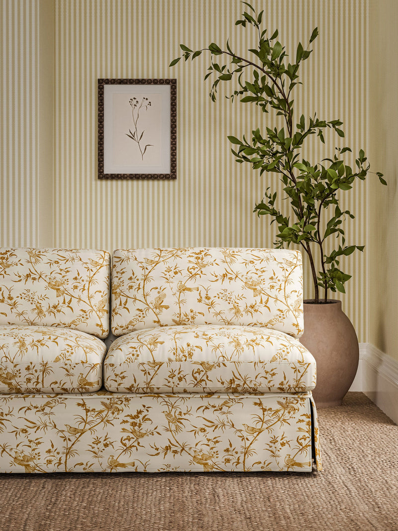 227400 Paradise Woods Toile Mustard Sanderson x National Trust Volume II Fabric by Sanderson