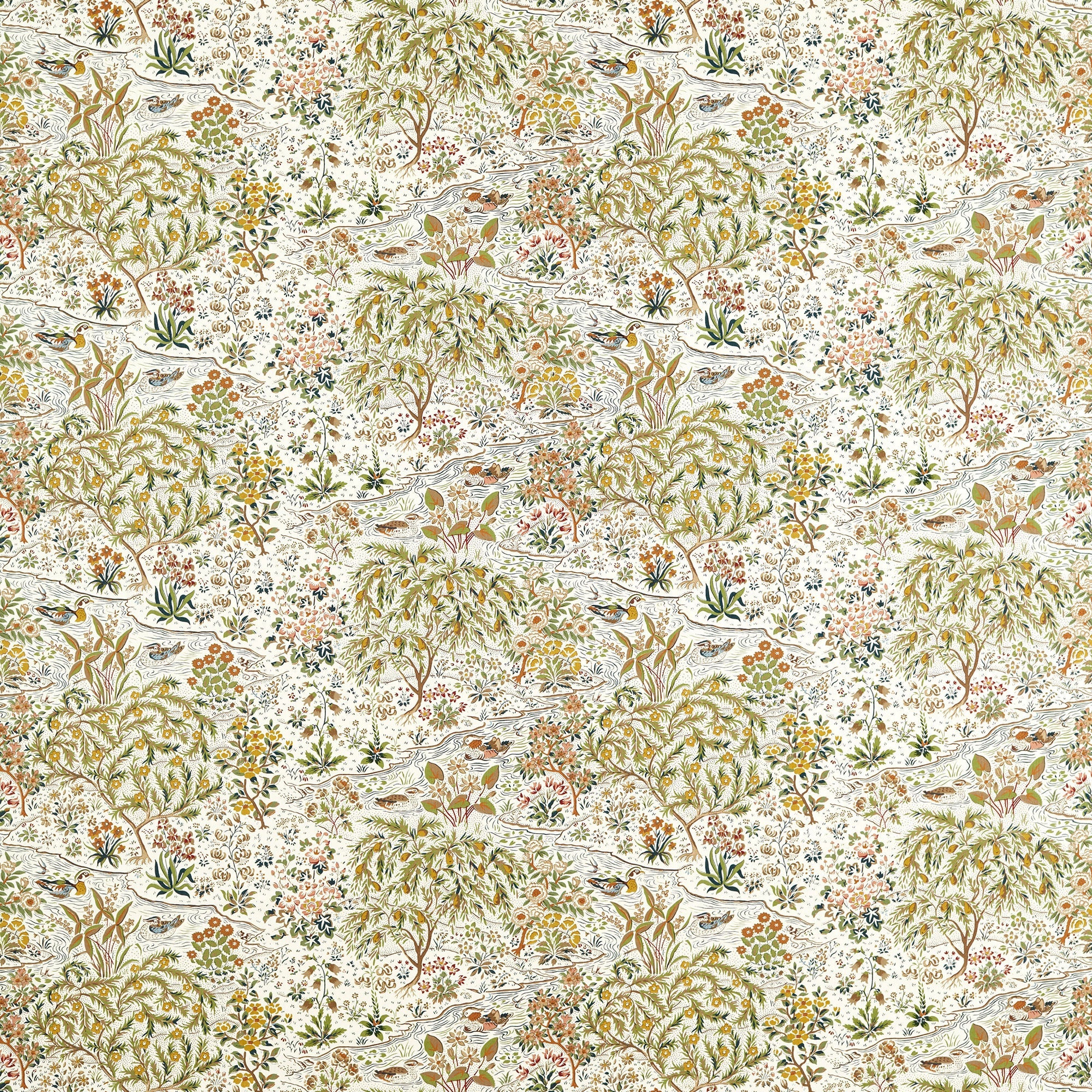 227407 Moat Birds Fawn/Harvest Sanderson x National Trust Volume II Fabric by Sanderson