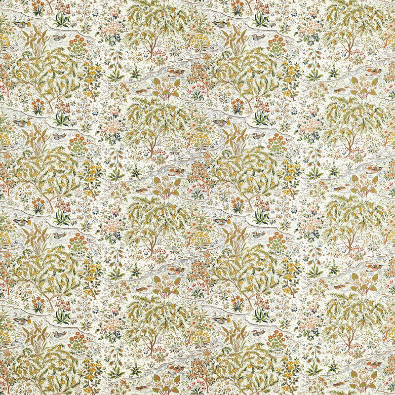 227407 Moat Birds Fawn/Harvest Sanderson x National Trust Volume II Fabric by Sanderson