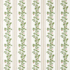 237785 Cobnut Stripe Leaf Green/Berry Sanderson x National Trust Volume II Fabric by Sanderson