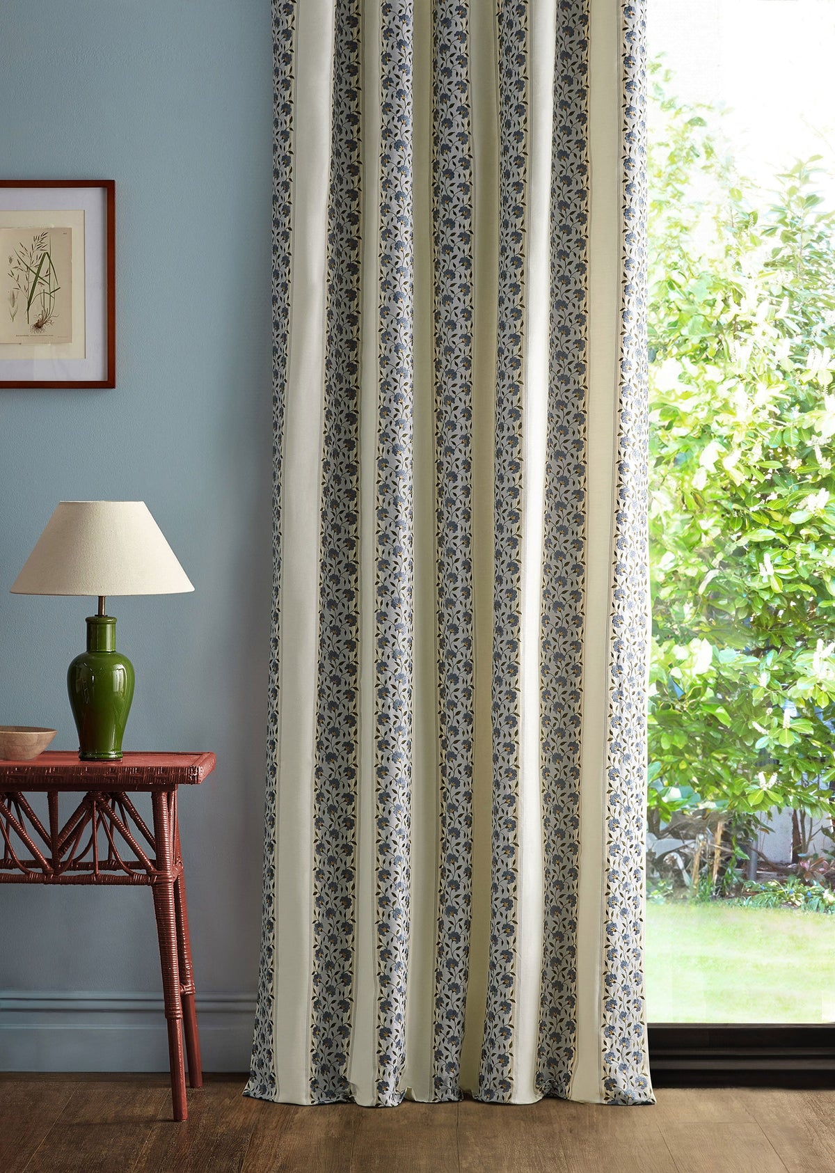 Sloe Blossom Woad/Porcelain Sanderson x National Trust Volume II Fabric by Sanderson
