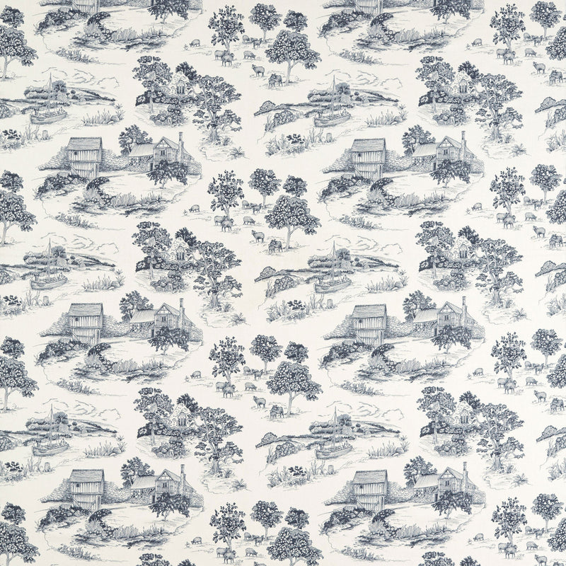 237800 Brockhampton Estate Woad Sanderson x National Trust Volume II Fabric by Sanderson