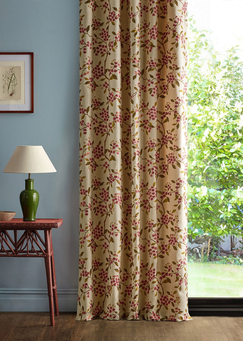 237803 Damson Blossom Madder/Olive Sanderson x National Trust Volume II Fabric by Sanderson