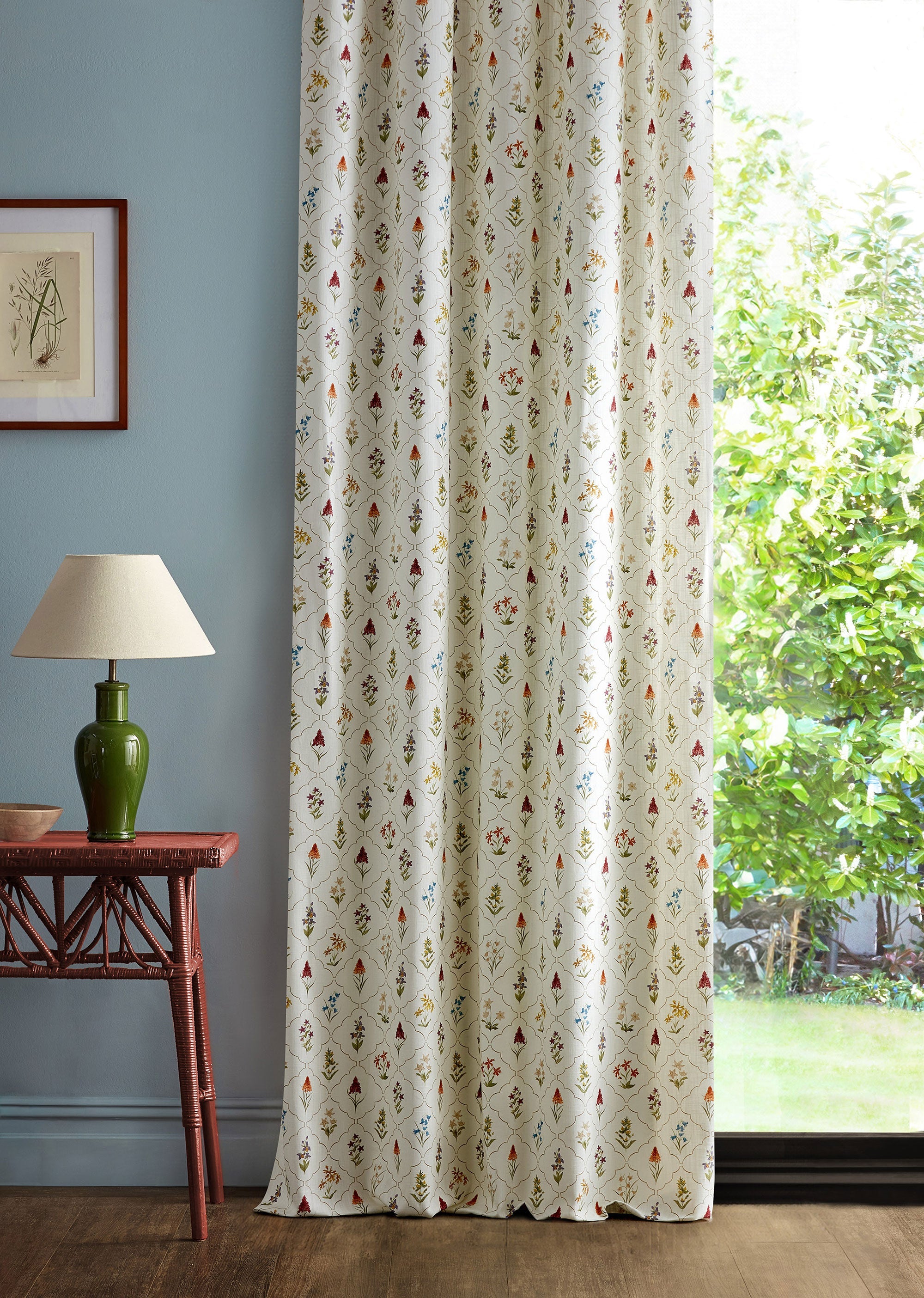 237807 Spring Meadow Embroidery Chintz Sanderson x National Trust Volume II Fabric by Sanderson