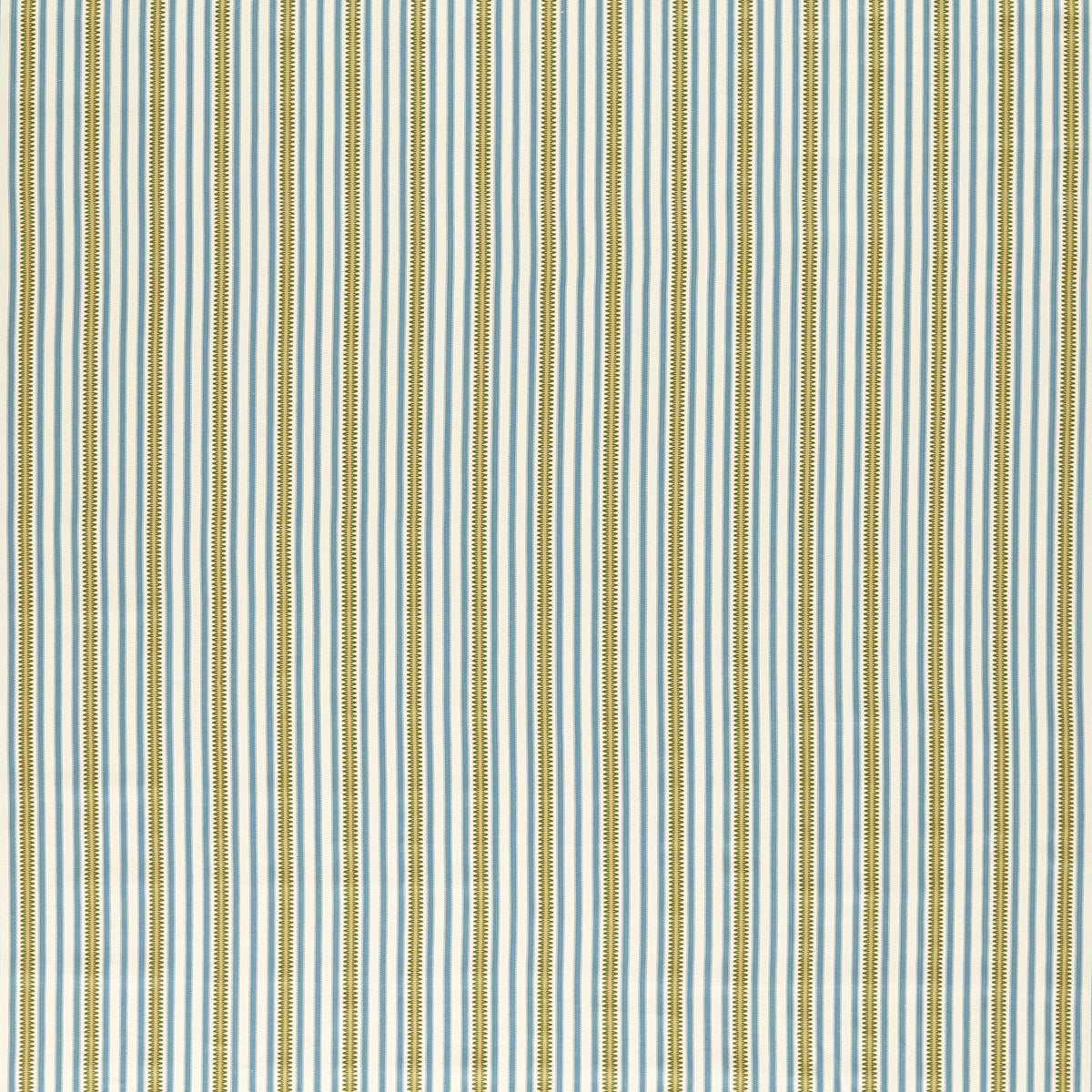 Barneby Stripe Woad/Olive Sanderson x National Trust Volume II Fabric by Sanderson
