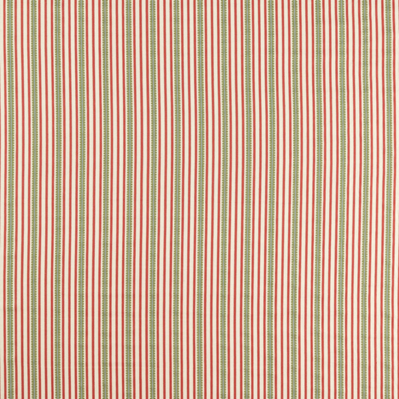 237810 Barneby Stripe Berry/Leaf Sanderson x National Trust Volume II Fabric by Sanderson