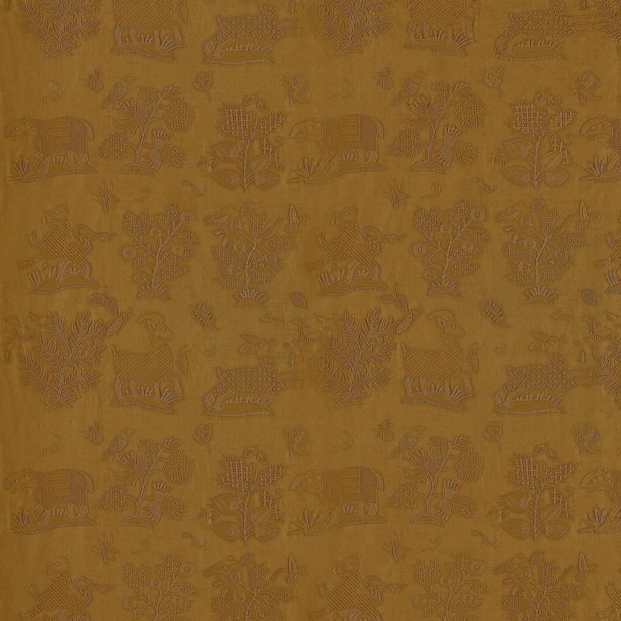 237812 Medieval Embroidery Mustard Sanderson x National Trust Volume II Fabric by Sanderson