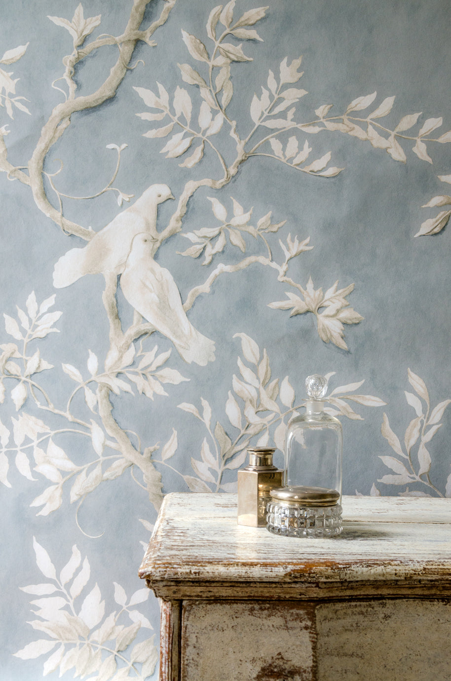 LW 217 368 Doves Rock Dove Wallpaper by Lewis & Wood