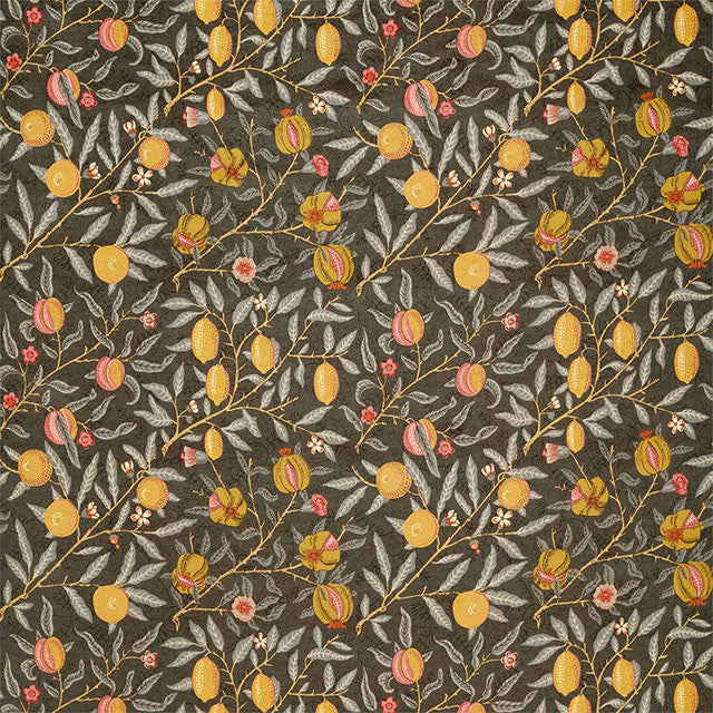 236926 Fruit Velvet Rouen Velvets Walnut/Bullrush Fabric by Morris & Co