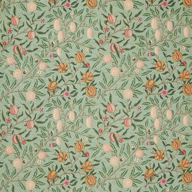 236927 Fruit Velvet Rouen Velvets Privet/Thyme Fabric by Morris & Co