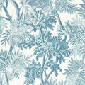 Tapestry Trees Country Woodland Pottery Blue Wallpaper by Sanderson