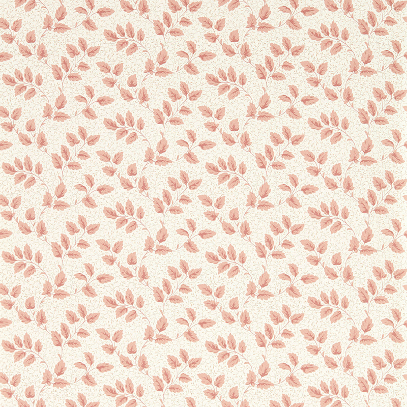 217420 Tomato Leaf Country Woodland Pink Clay Wallpaper by Sanderson