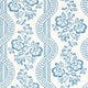 Aubrey Country Woodland Pottery Blue Wallpaper by Sanderson
