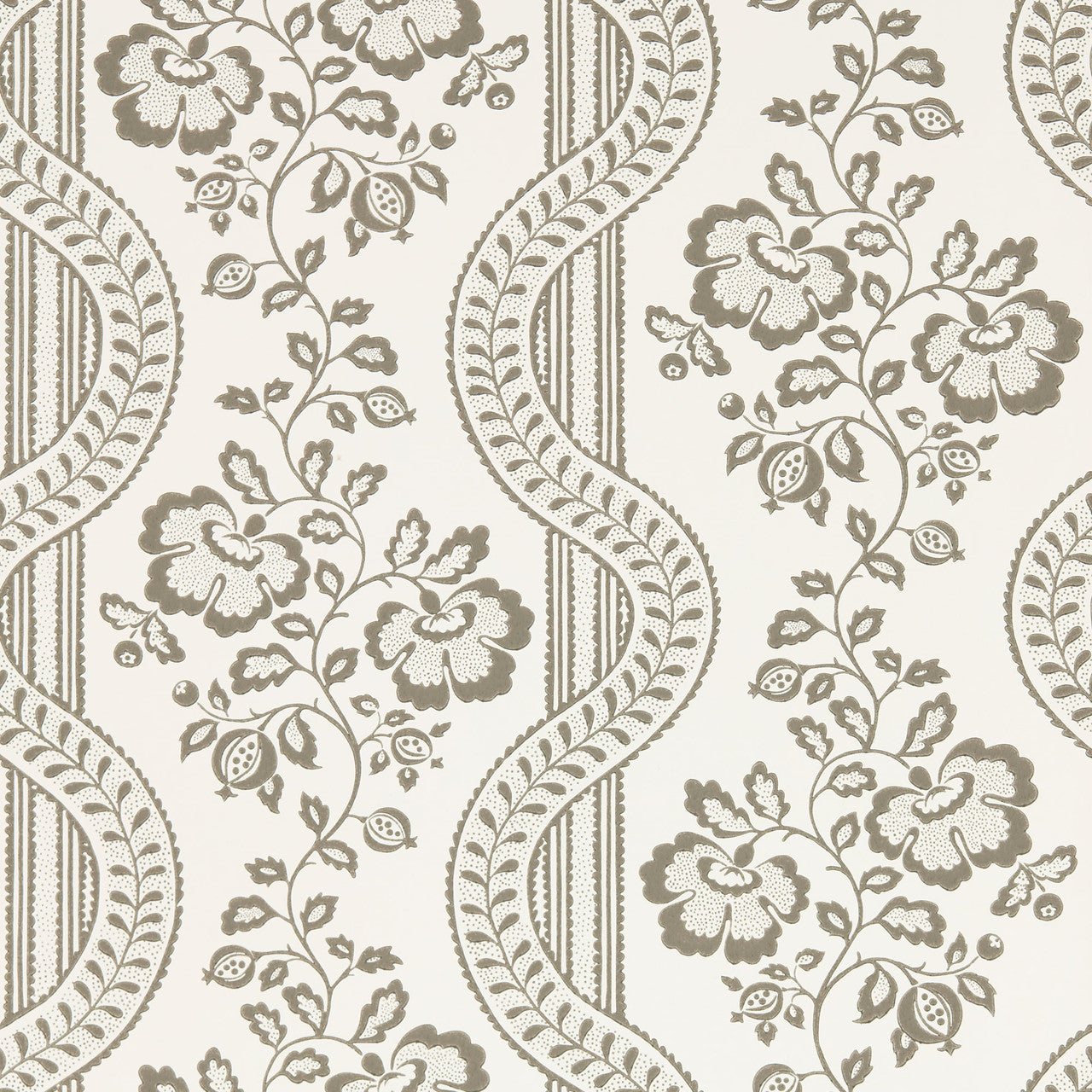 217431 Aubrey Country Woodland Raw Chocolate Wallpaper by Sanderson