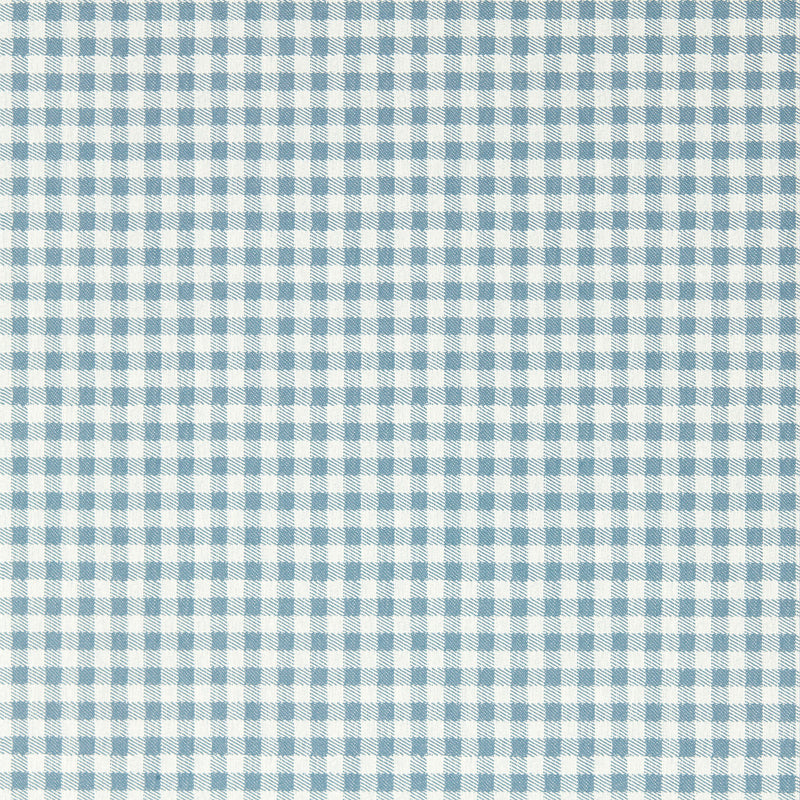 217432 Gingham Country Woodland Picnic Blue Wallpaper by Sanderson