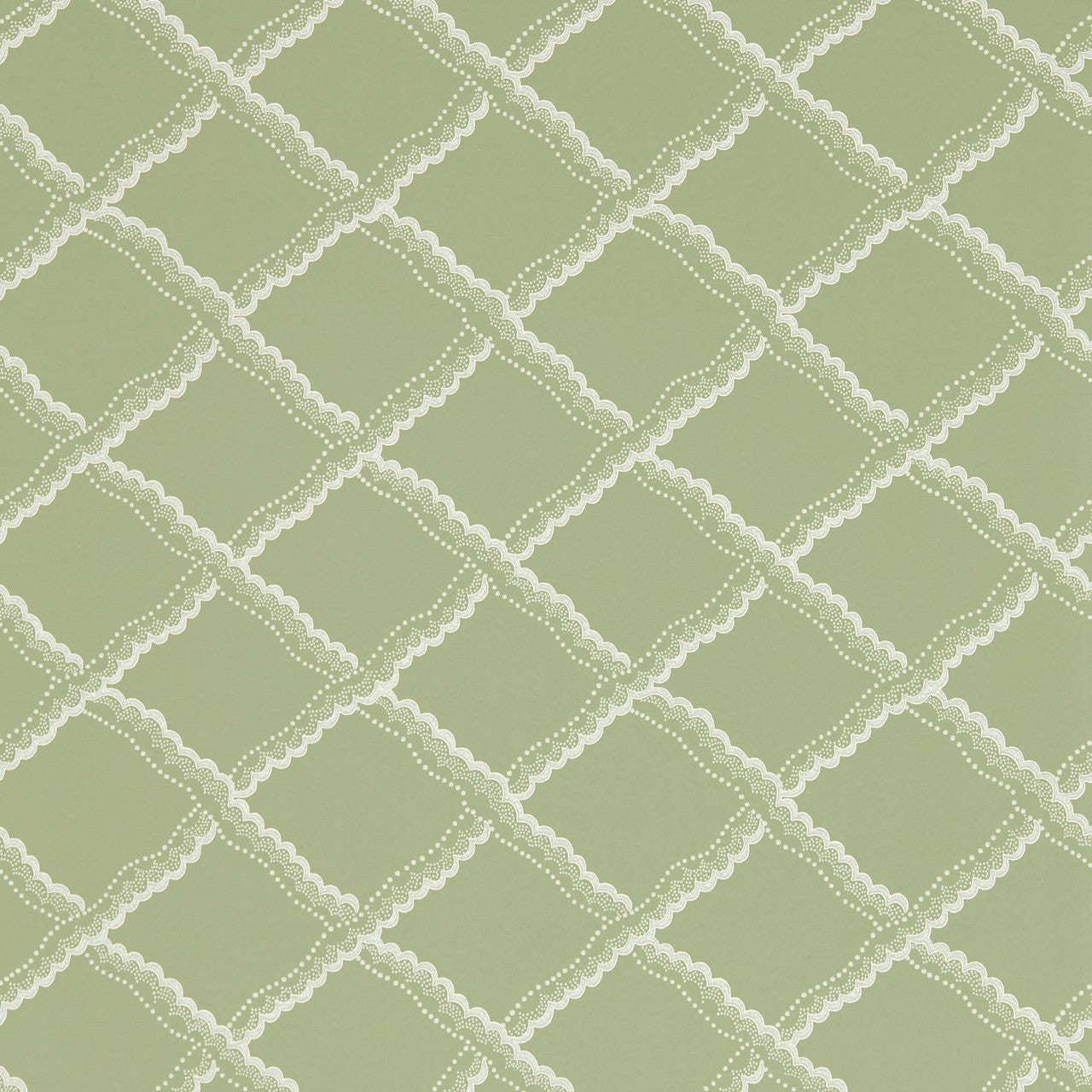 217436 Rye Country Woodland Shed Green Wallpaper by Sanderson