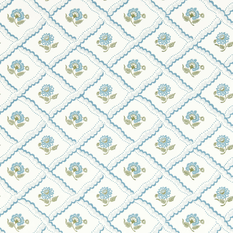 217439 Fairdown Country Woodland Wedgwood and Willow Wallpaper by Sanderson