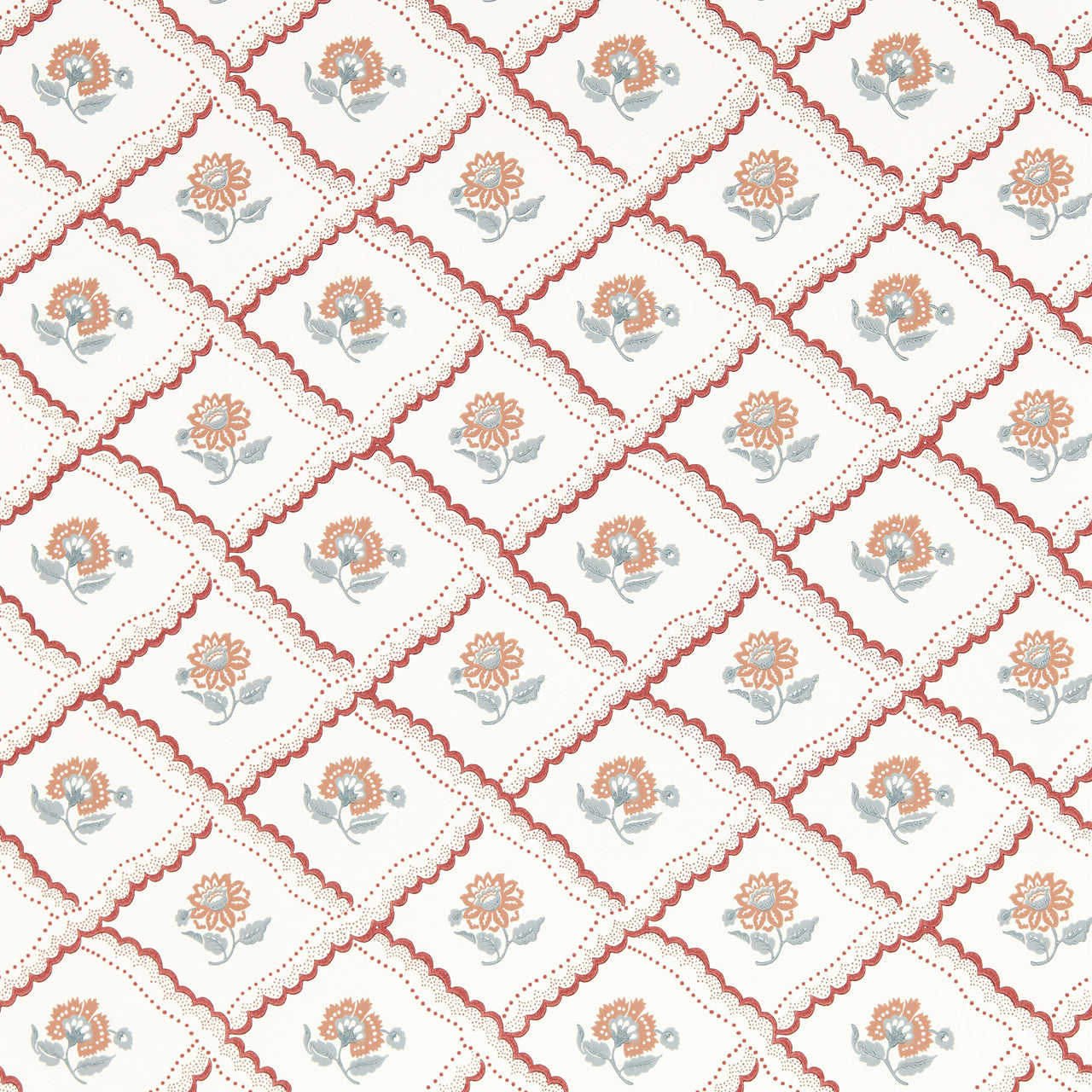 217441 Fairdown Country Woodland Berry and Sandstone Wallpaper by Sanderson