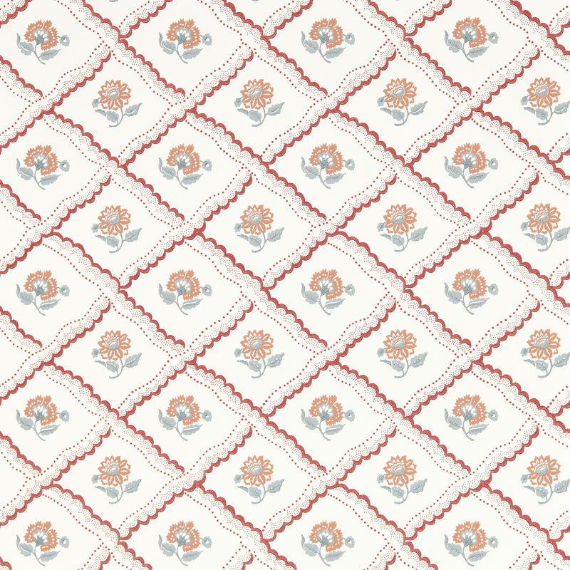 217441 Fairdown Country Woodland Berry and Sandstone Wallpaper by Sanderson