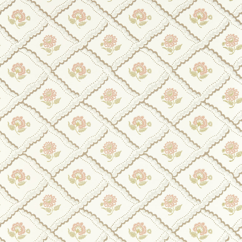 217442 Fairdown Country Woodland Chocolate and Putty Wallpaper by Sanderson