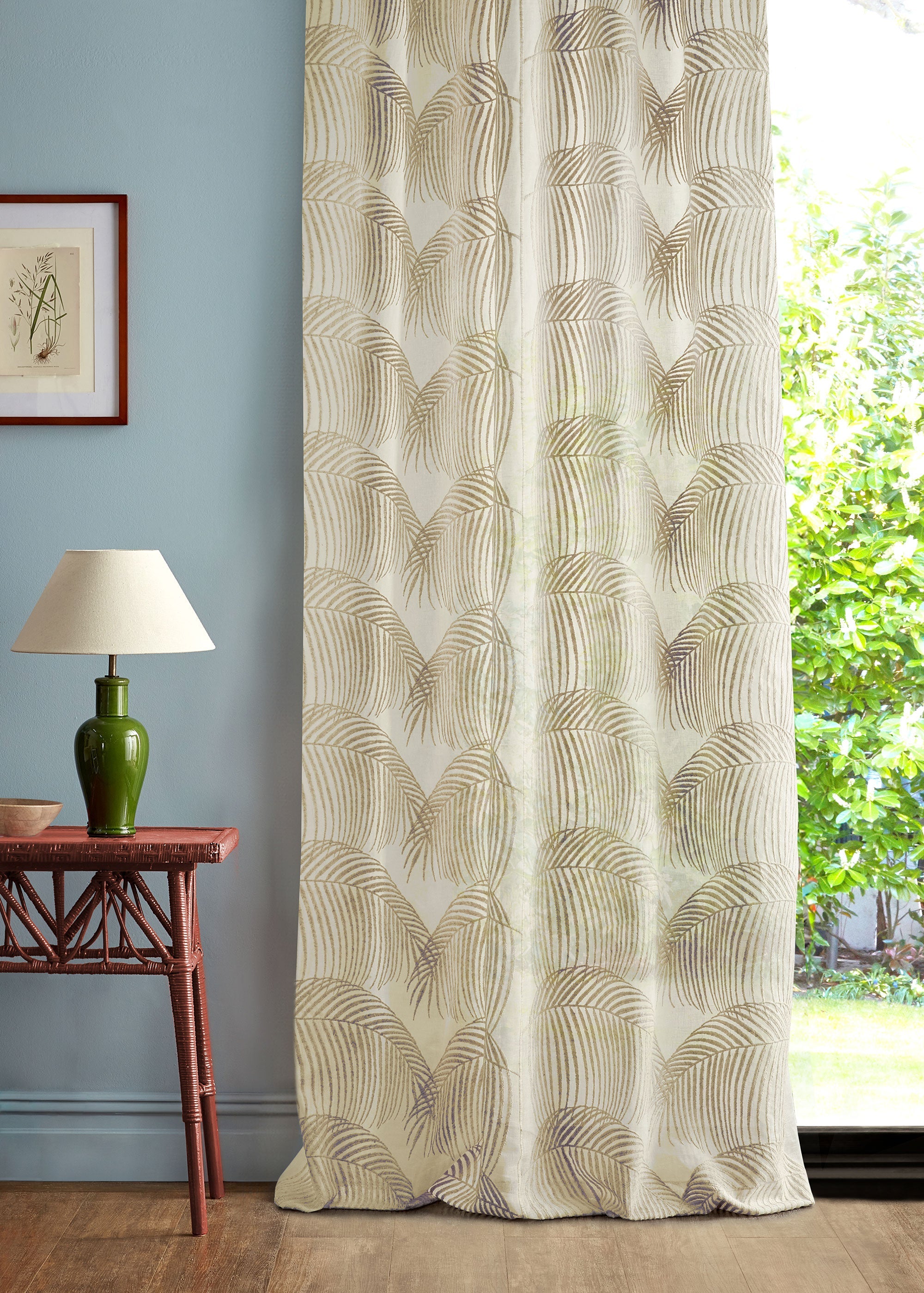 237756 Manila Leaf Sunsoaked Sanderson Sheers Fabric by Sanderson