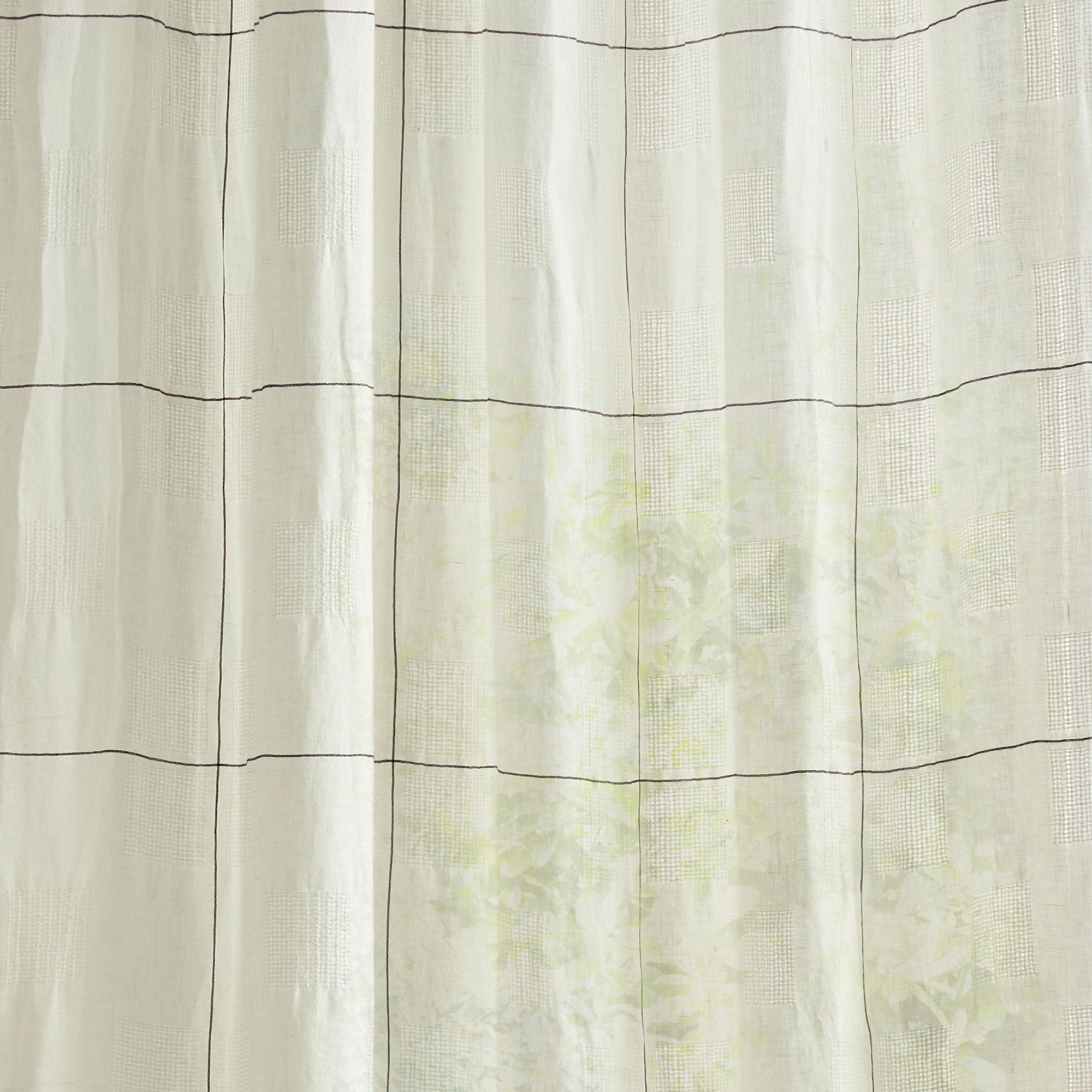 237764 Oceana Check Seaspray White Sanderson Sheers Fabric by Sanderson