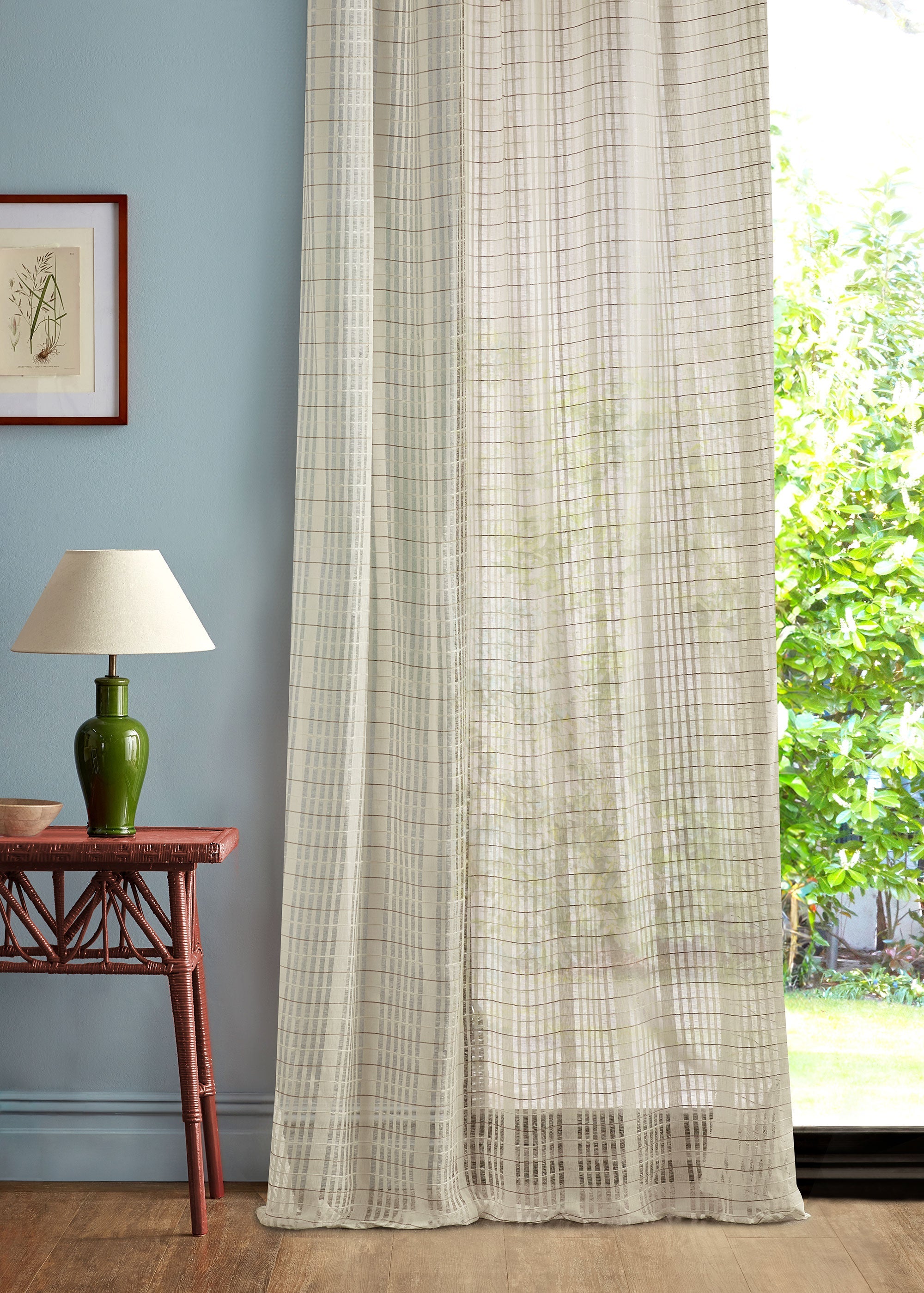 237766 Seastack Sunsoaked Sanderson Sheers Fabric by Sanderson