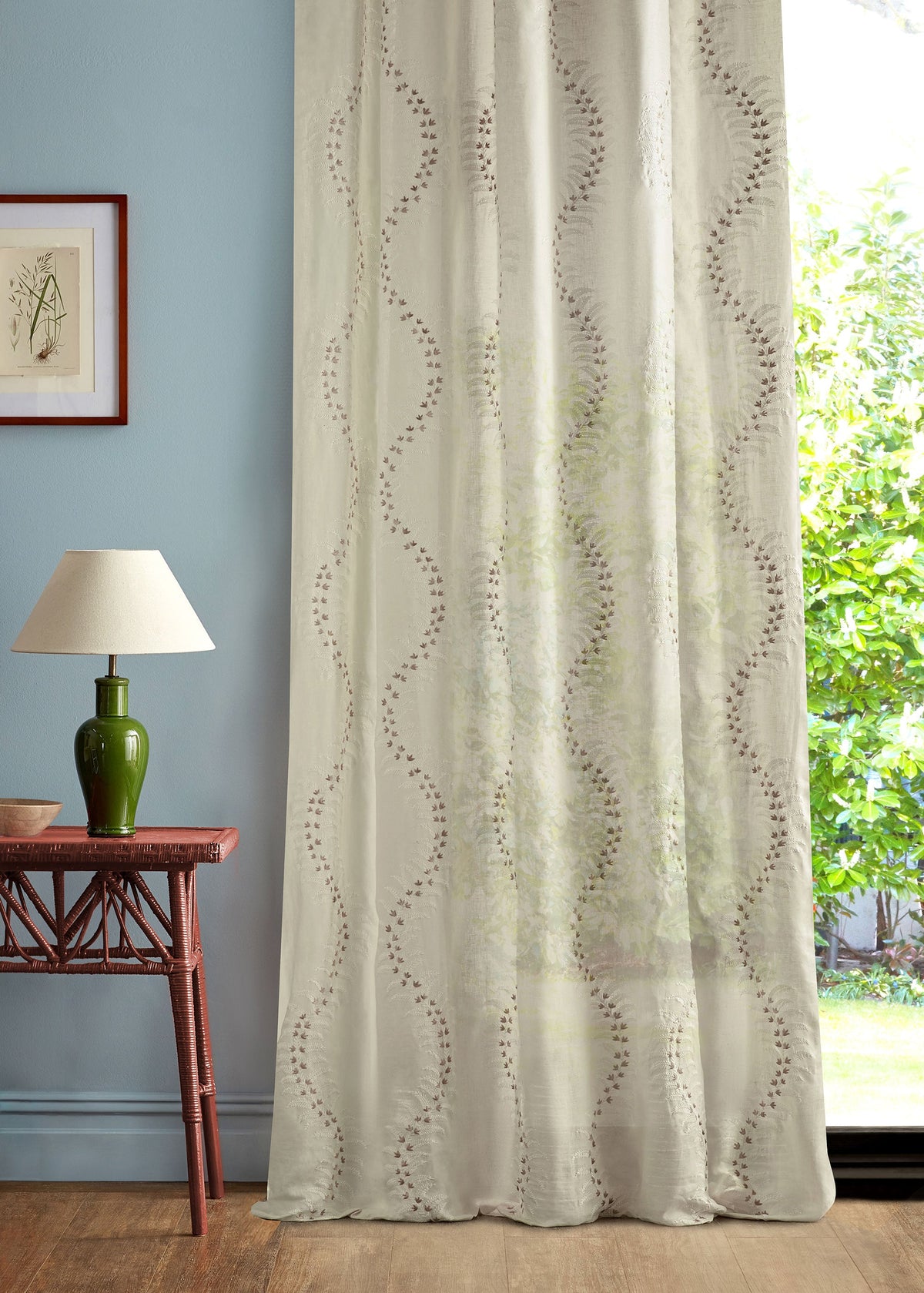 Aristotles Lantern Seasalt Sanderson Sheers Fabric by Sanderson