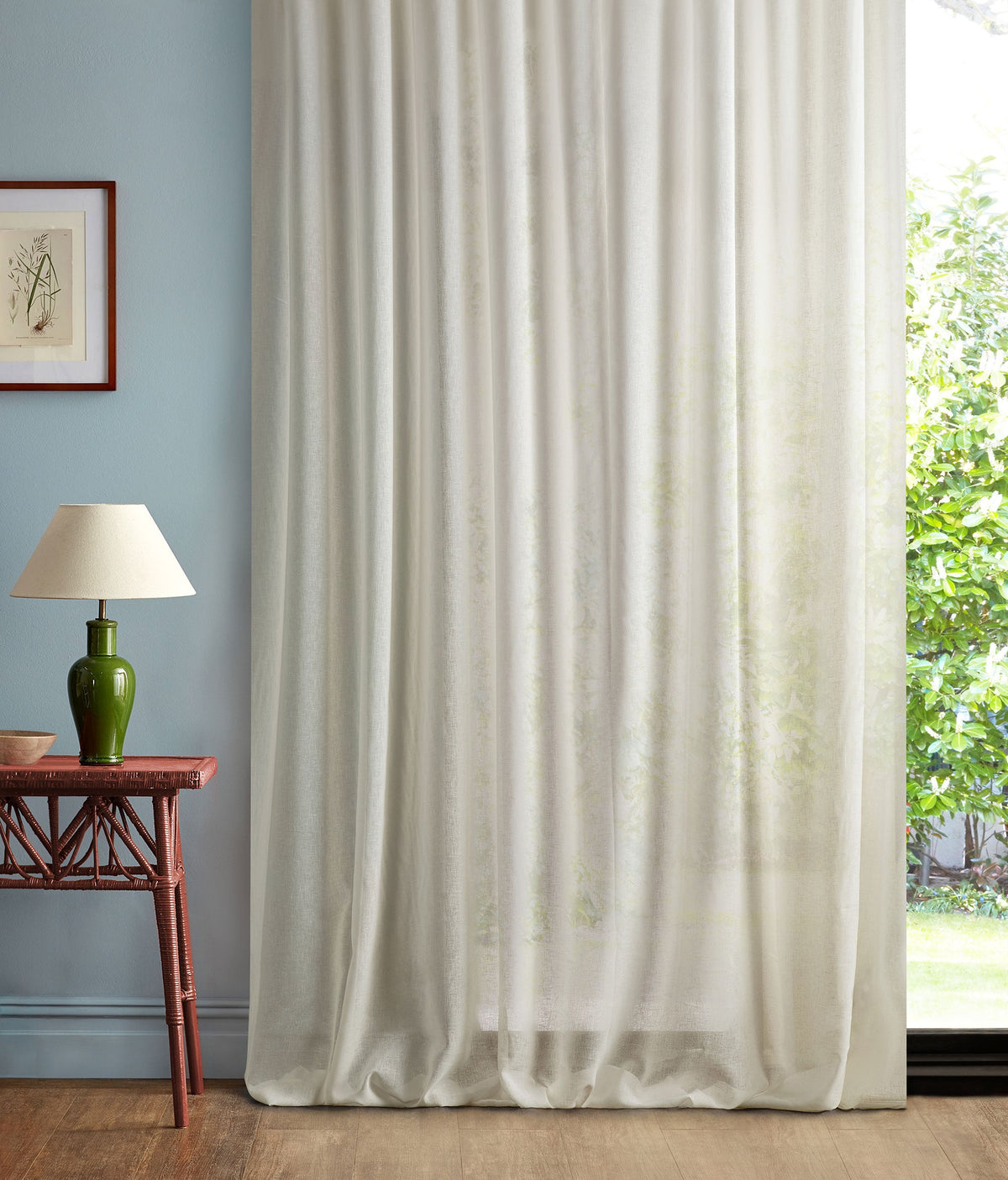Zulimar Seaspray White Sanderson Sheers Fabric by Sanderson
