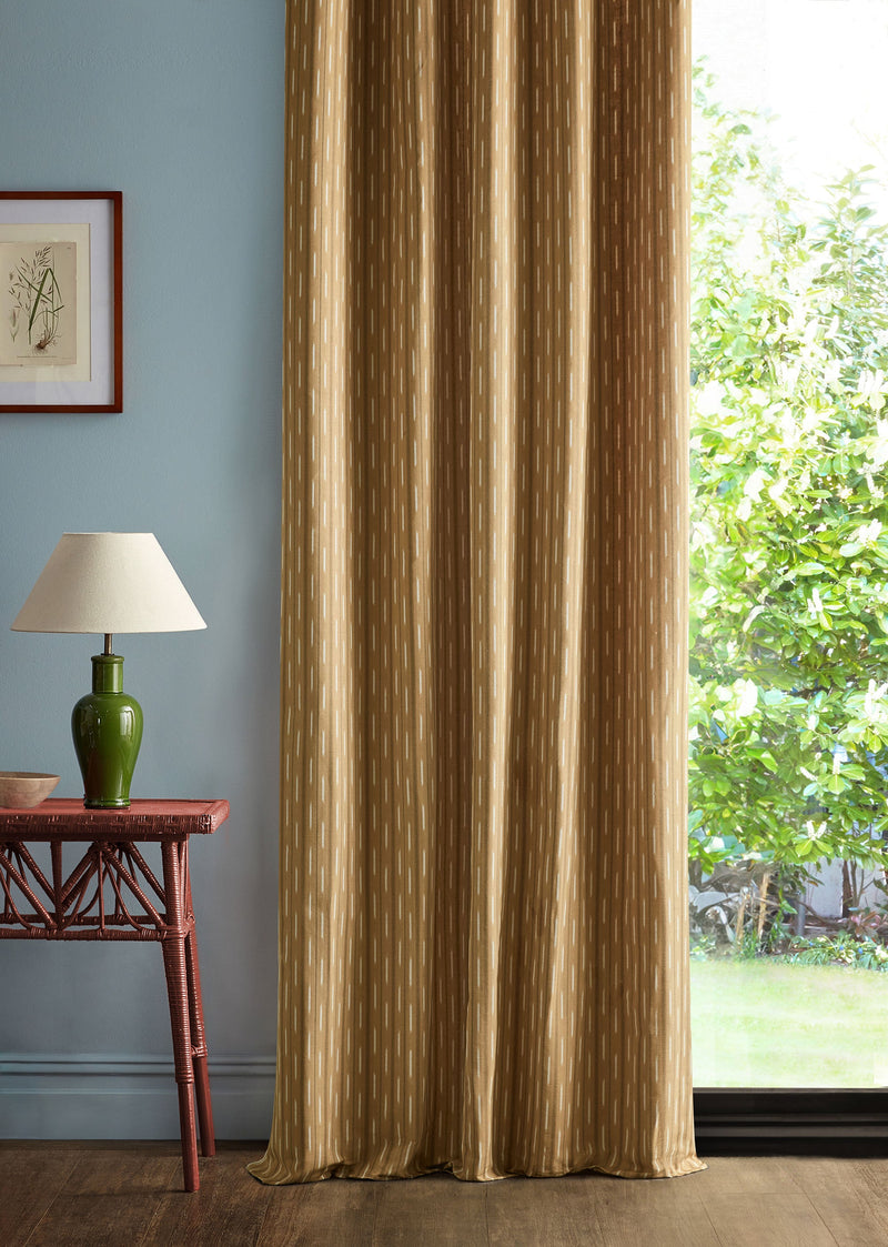 237710 Sabu Stripe Golden Knot Sabu Stripes & Ikats Fabric by Sanderson