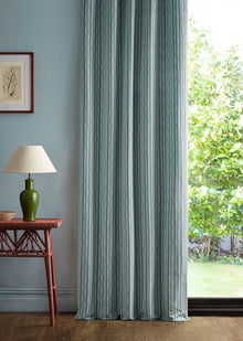 237714 Sabu Stripe Porcelain/Coral Sabu Stripes & Ikats Fabric by Sanderson