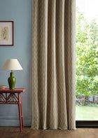 237715 Sabu Stripe Stone/Oak Sabu Stripes & Ikats Fabric by Sanderson