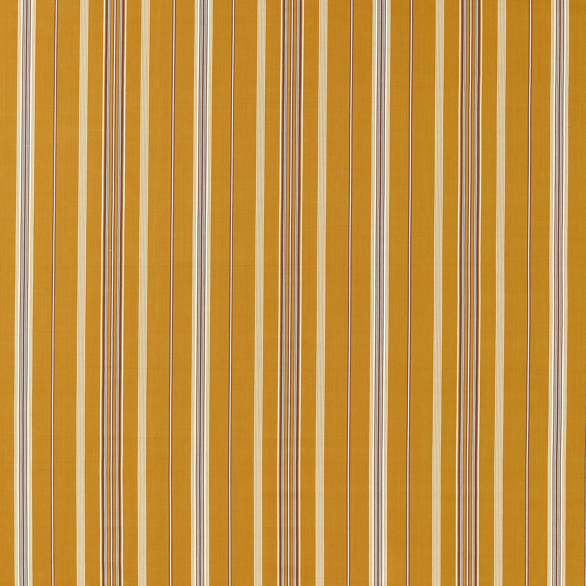237719 Latimer Stripe Turmeric/Walnut Sabu Stripes & Ikats Fabric by Sanderson