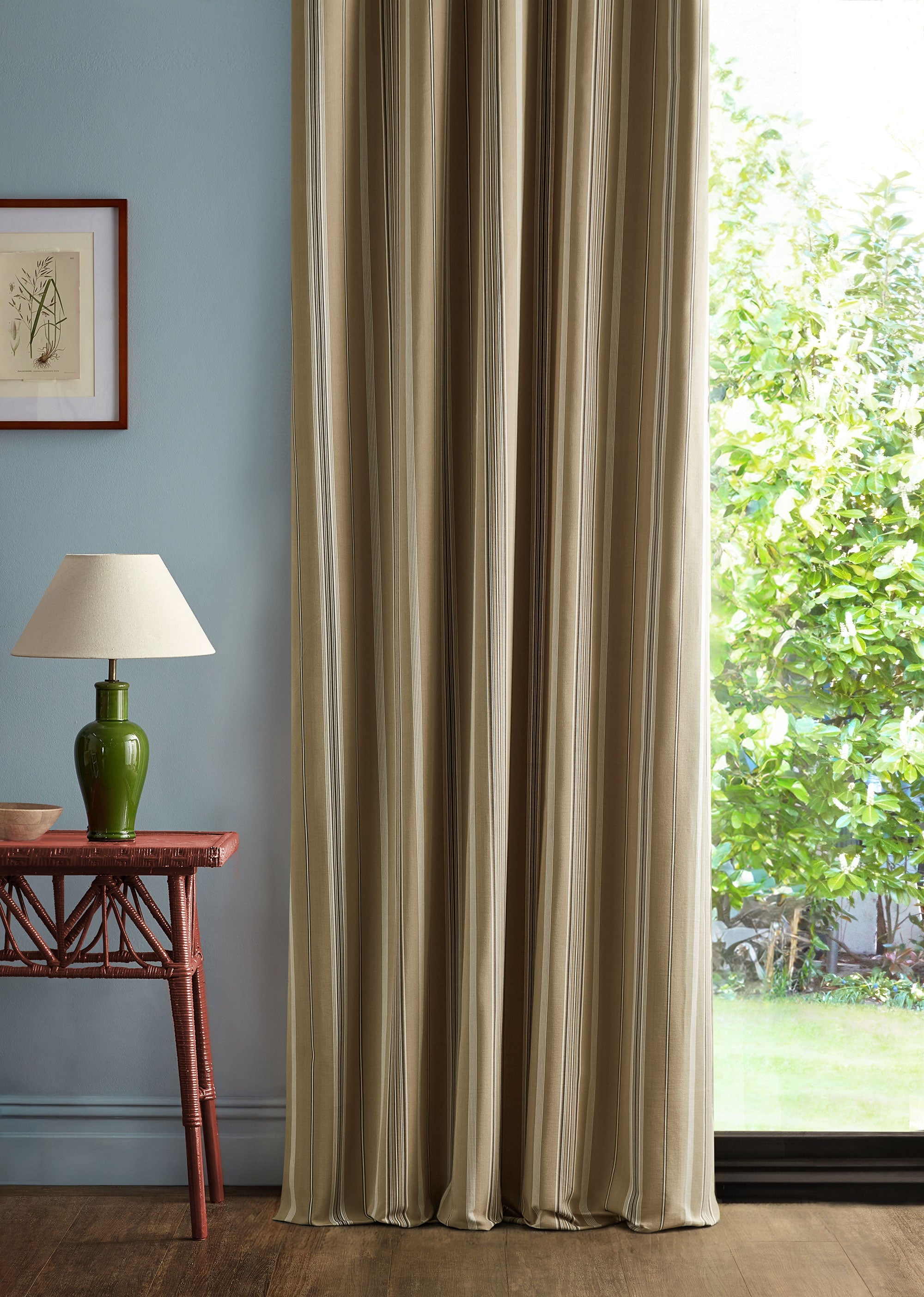 237721 Latimer Stripe Clay/Bark Sabu Stripes & Ikats Fabric by Sanderson