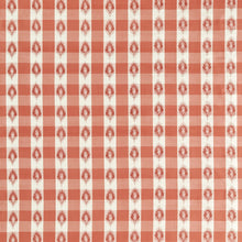 237722 Odisha Check Coral Sabu Stripes & Ikats Fabric by Sanderson