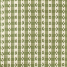 237724 Odisha Check Yew Green Sabu Stripes & Ikats Fabric by Sanderson
