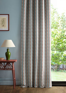 237725 Jamandi Stripe Mineral/Coral Sabu Stripes & Ikats Fabric by Sanderson