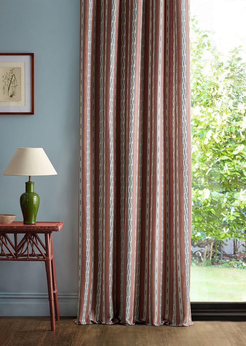 237726 Jamandi Stripe Madder/Indigo Sabu Stripes & Ikats Fabric by Sanderson