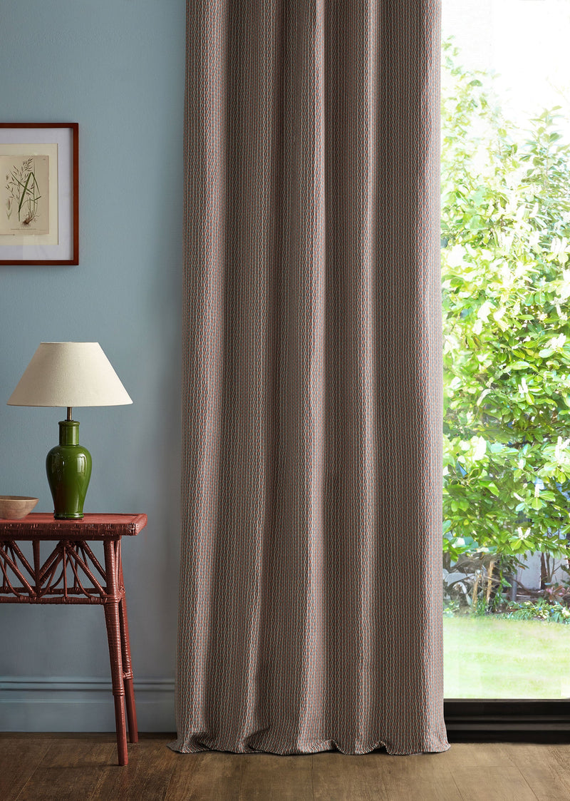 237731 Batak Check Indigo/Madder Sabu Stripes & Ikats Fabric by Sanderson