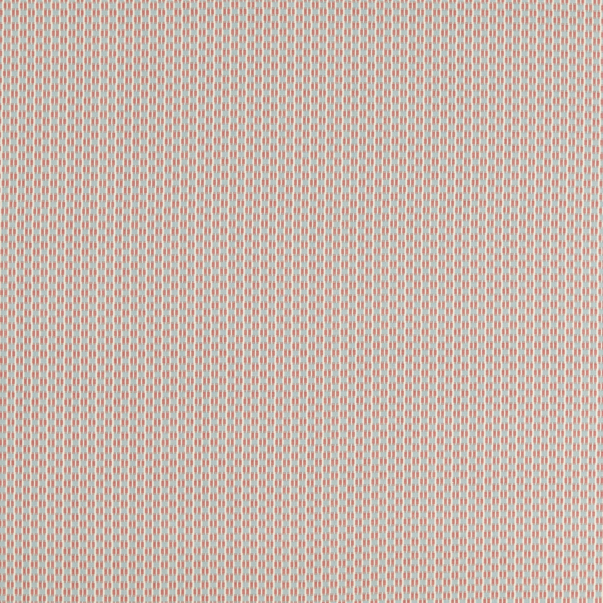 237732 Batak Check Coral/Mineral Sabu Stripes & Ikats Fabric by Sanderson