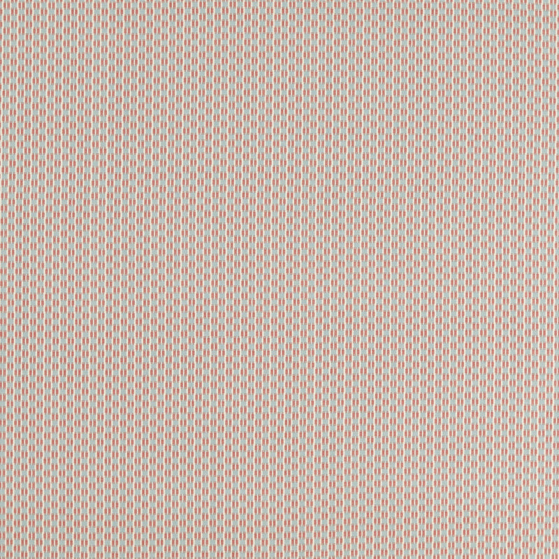 237732 Batak Check Coral/Mineral Sabu Stripes & Ikats Fabric by Sanderson