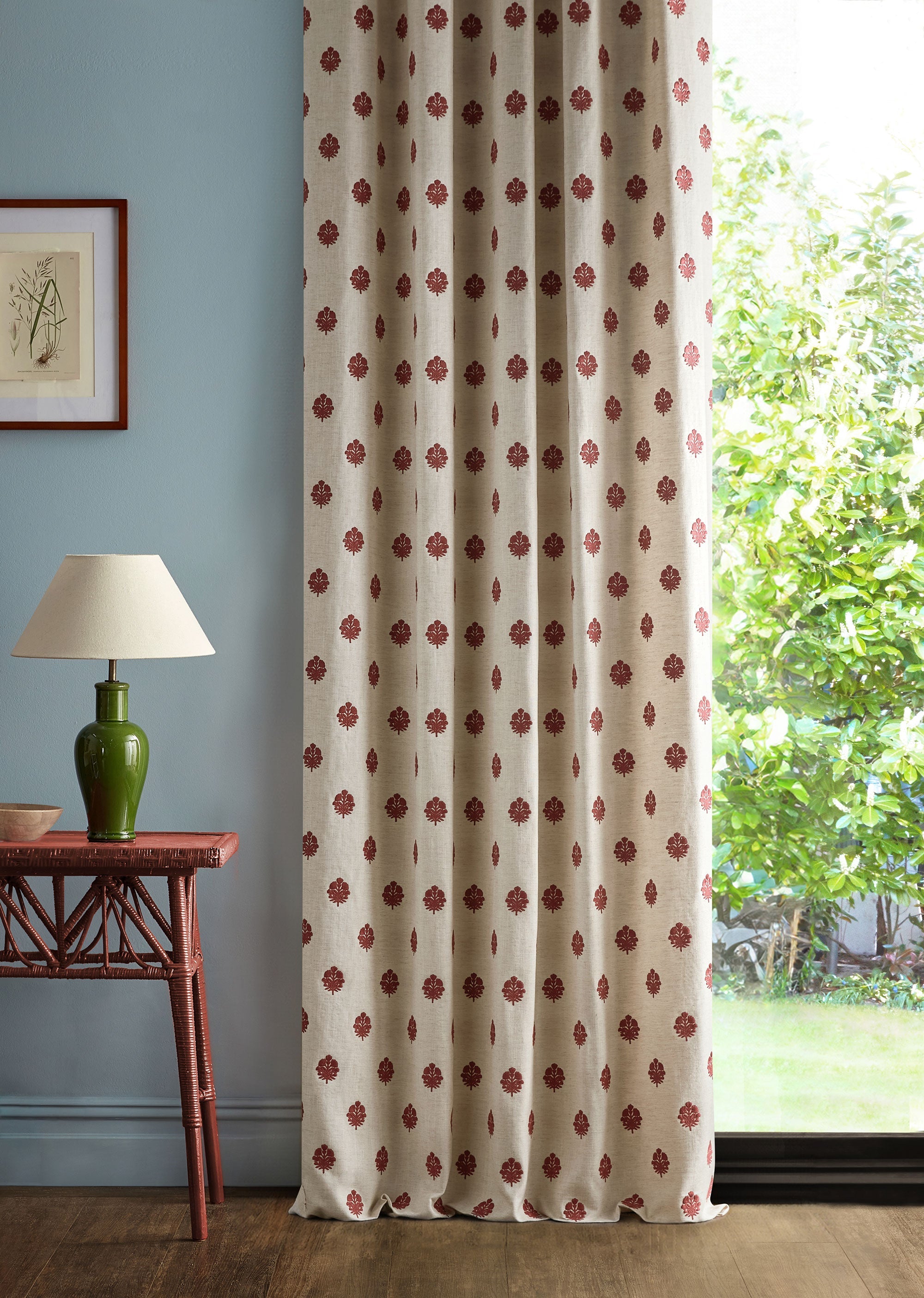 237735 Lavanga Madder Sabu Stripes & Ikats Fabric by Sanderson