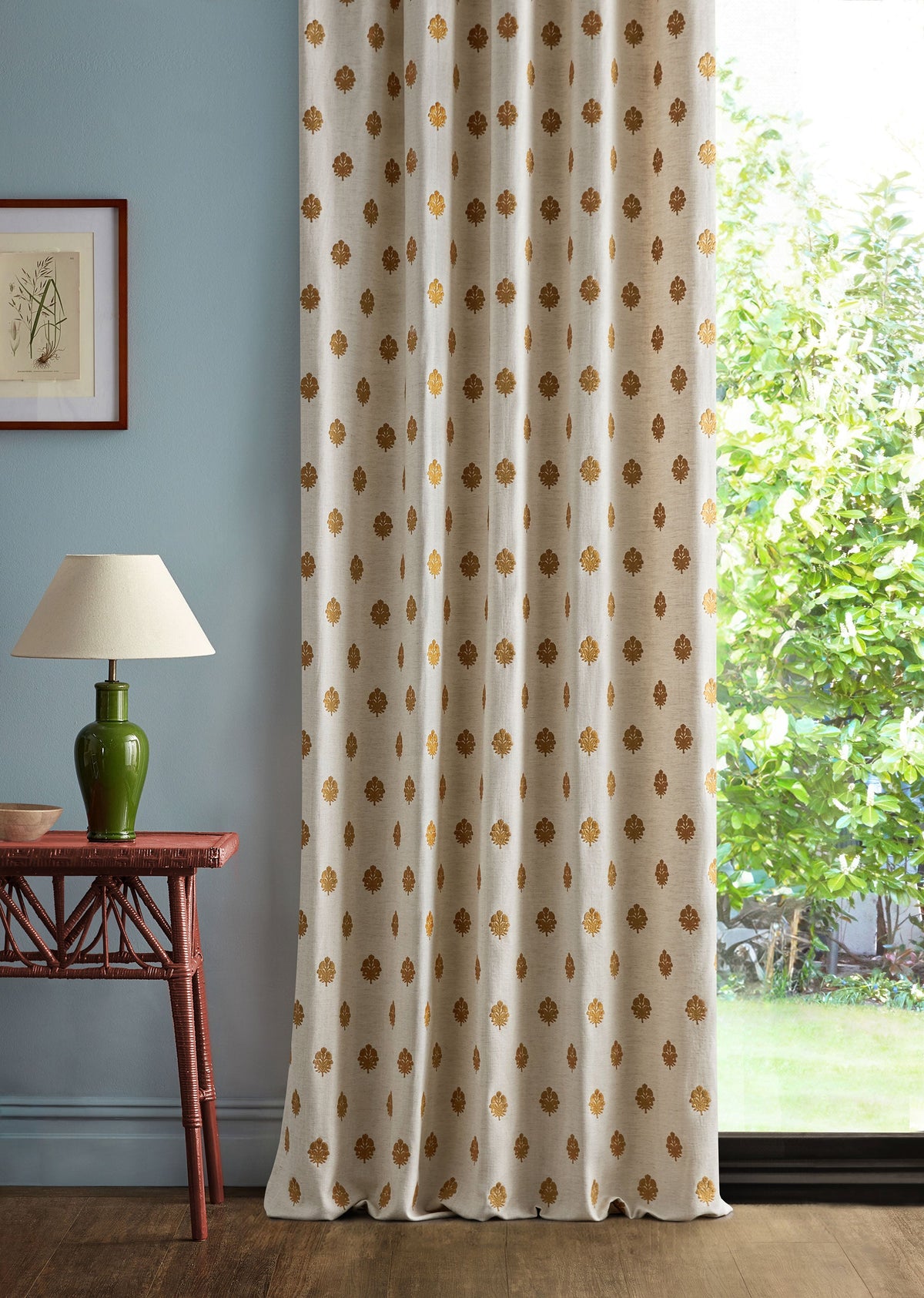 Lavanga Turmeric Sabu Stripes & Ikats Fabric by Sanderson