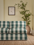 237739 Madras Check Teal Sabu Stripes & Ikats Fabric by Sanderson