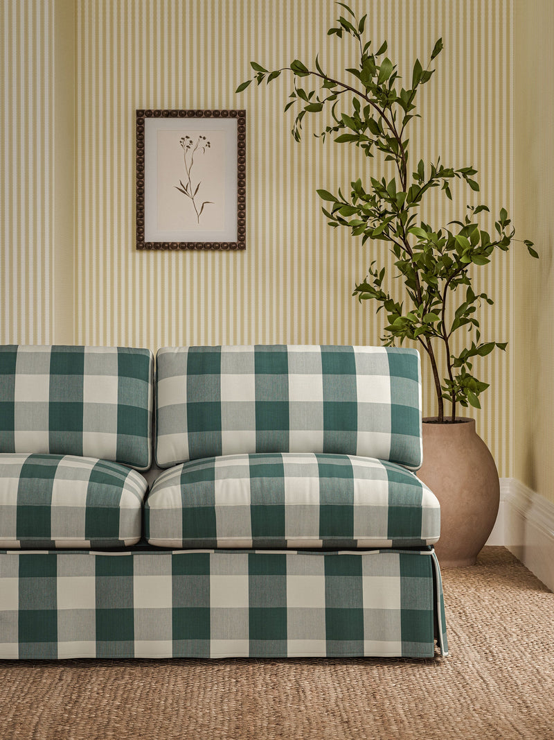 237739 Madras Check Teal Sabu Stripes & Ikats Fabric by Sanderson