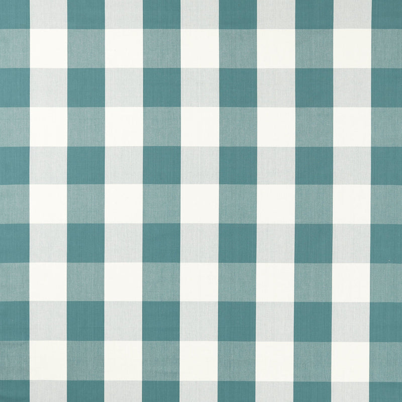 237739 Madras Check Teal Sabu Stripes & Ikats Fabric by Sanderson