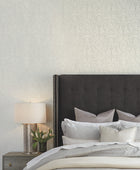 DT5011 Paradise Bright White & Silver After Eight Wallpaper by York Wallcoverings