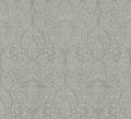 Paradise Dark Taupe & Silver After Eight Wallpaper by York Wallcoverings