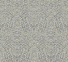 DT5012 Paradise Dark Taupe & Silver After Eight Wallpaper by York Wallcoverings